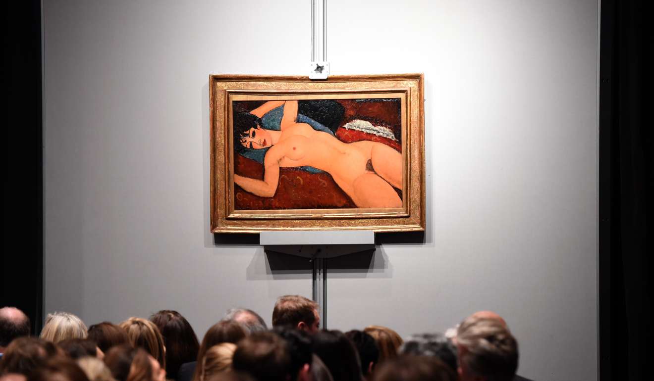 Amedeo Modigliani's Nu Couché at Christie's New York in 2015. Photo: AFP