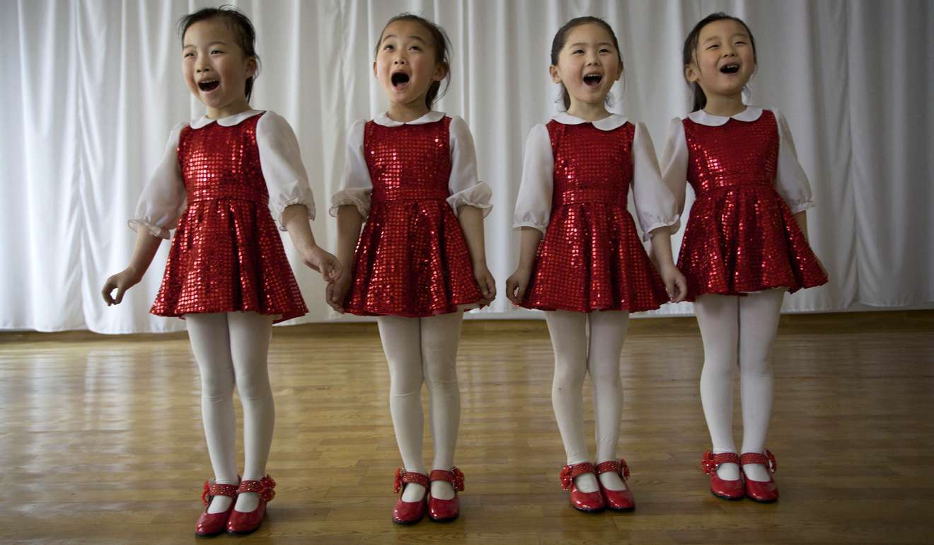North Korean children preform at the Kaeson Kindergarden in Pyongyang. Photo: AP