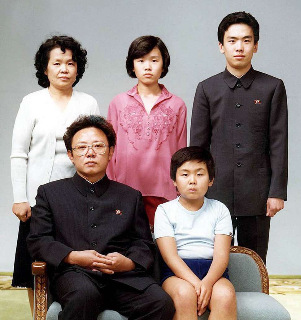 Former North Korean leader Kim Jong-il poses with his first-born son Kim Jong-nam, alongside other family members. Standing in the back row are Song Hye-ryang, the elder sister of Kim’s former wife and Jong-nam’s mother Song Hye-rim, and Song Hye-ryang’s two children Lee Nam-ok (centre) and Lee Il-nam. Photo: AP