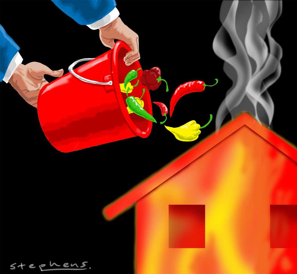 There is no surprise that the “spicy” measures and housing prices are trapped in a vicious cycle as mortgage measures in particular defy market reality. Housing demand and supply are not synchronised. Illustration: Craig Stephens
