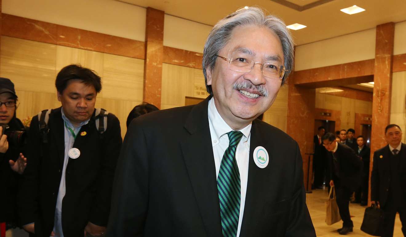 John Tsang handed over 160 nominations. Photo: Dickson Lee