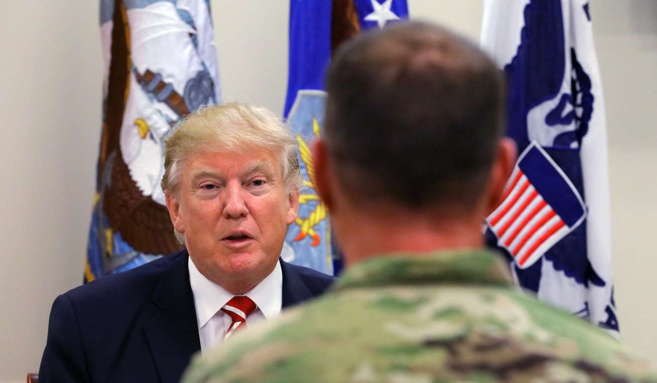 US President Donald Trump attends a lunch with members of the military during a visit at the US Central Command and Special Operations Command headquarters in Tampa, Florida, on February 6. Photo: reuters