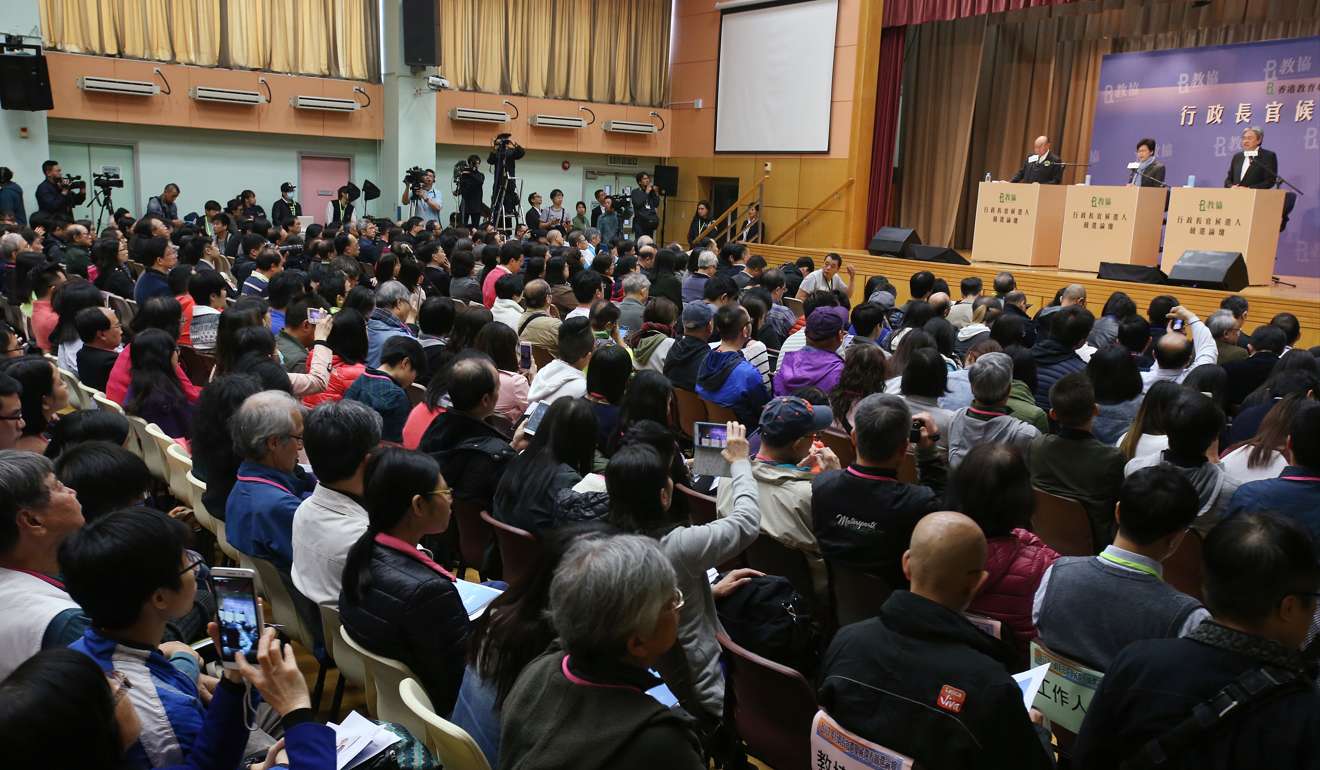 There was a strong turnout for the election forum. Photo: David Wong
