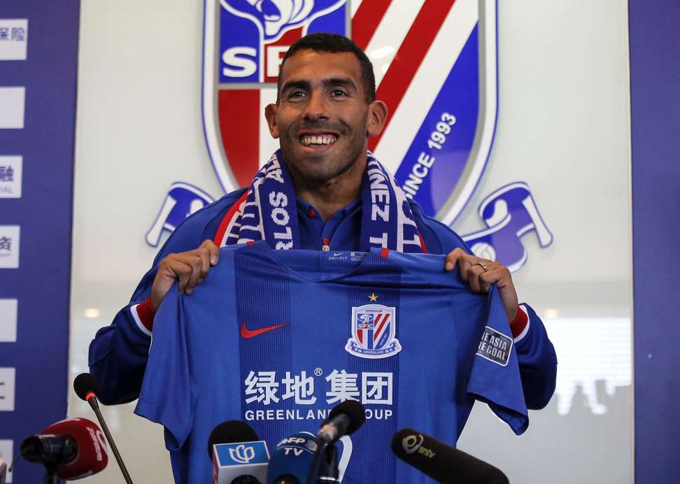 Carlos Tevez is reported to earn in one week as much as Qin Sheng makes in one year. Photo: AFP