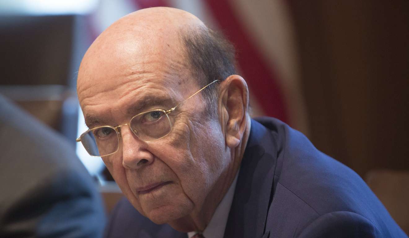 US Secretary of Commerce Wilbur Ross listens in a meeting as he called China one of the most protectionist major countries in the world. Photo: EPA