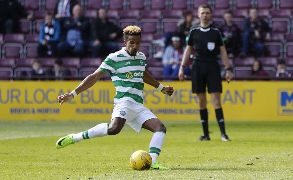 Celtic’s Scott Sinclair scores their fifth goal. Photo: Reuters