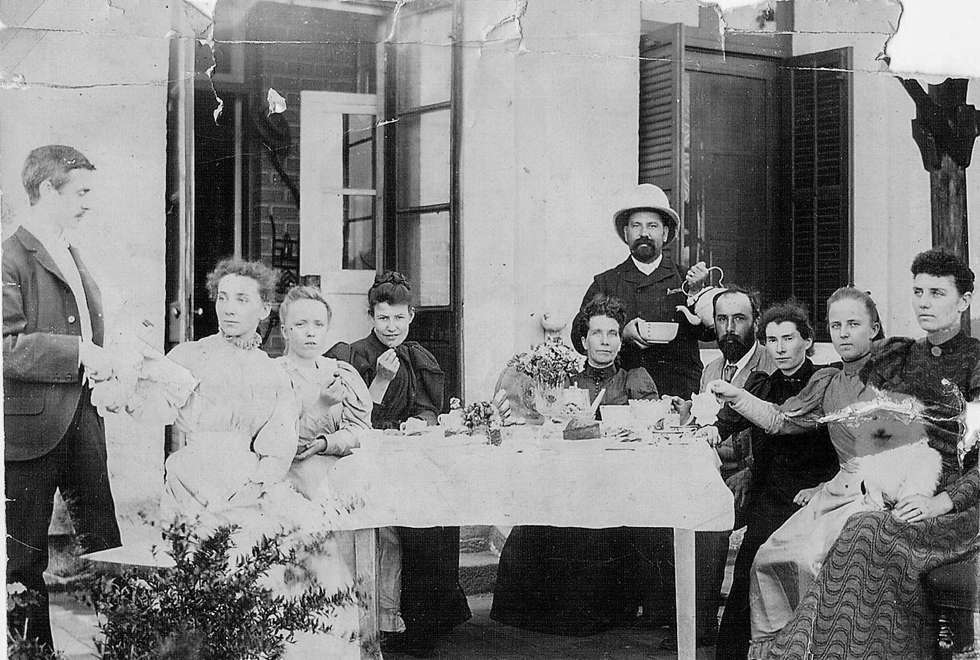 The Newman family in the 1890s, including Annie (third from right) and Frank (far left). Picture: courtesy of Graeme Clark