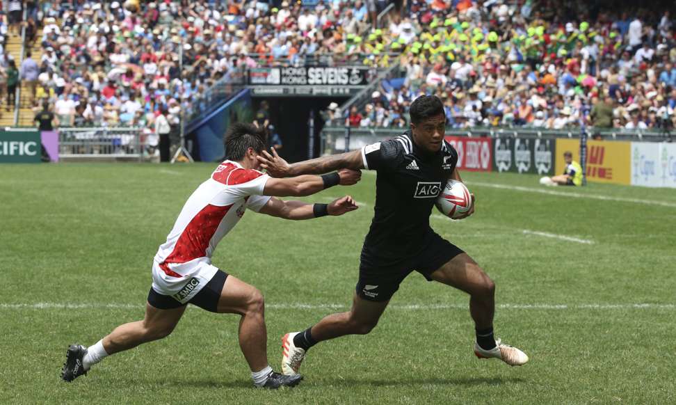 Regan Ware and New Zealand prove far too strong for Japan on Saturday, winning 33-14. Photo: K.Y. Cheng