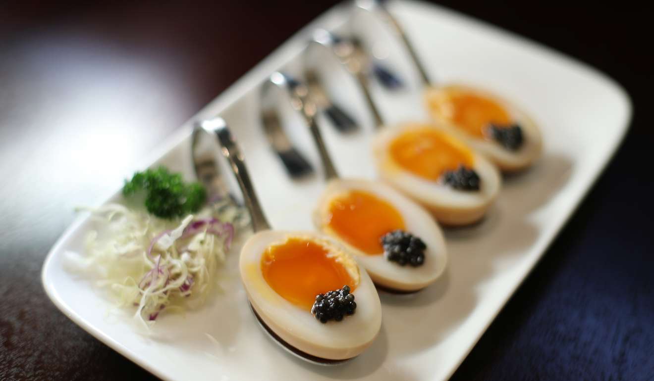Soft-boiled Duck Egg with Caviar at The Chin's restaurant in Central. Photo: Nora Tam