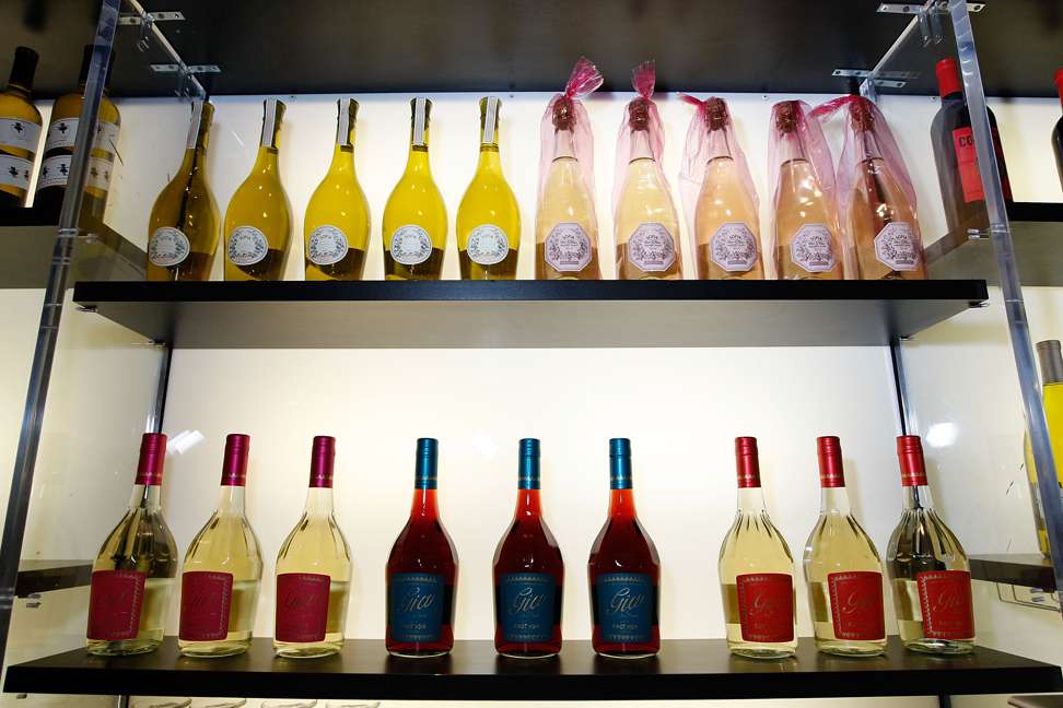 Bottles of Coppola Wine. Photo: Jason Bahr