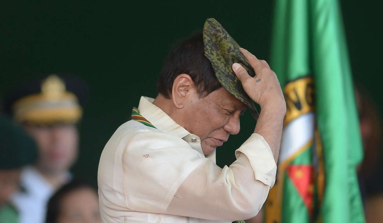 Philippine President Rodrigo Duterte last week announced his plan to raise the Philippine flag on the island Pag-asa, the local name for Thitu Island, and fortify it with barracks. Photo: Reuters