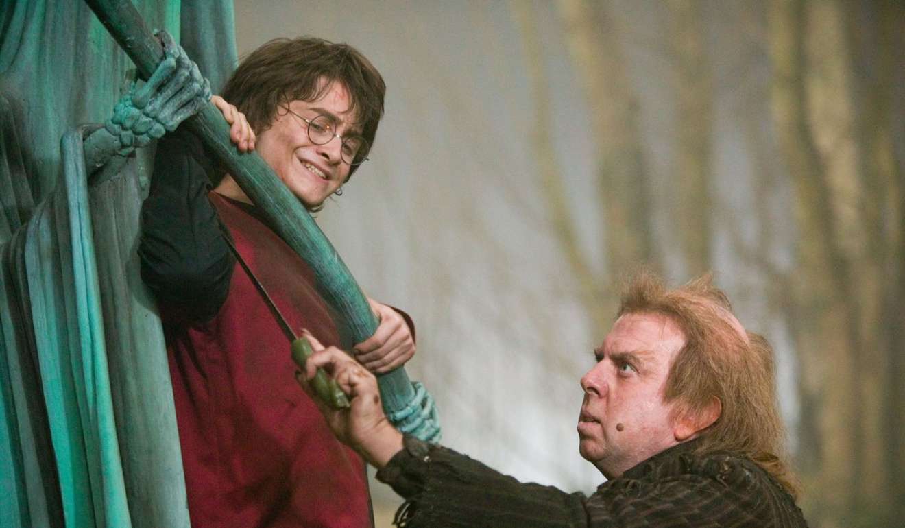 Spall and Daniel Radcliffe in Harry Potter and the Goblet of Fire.