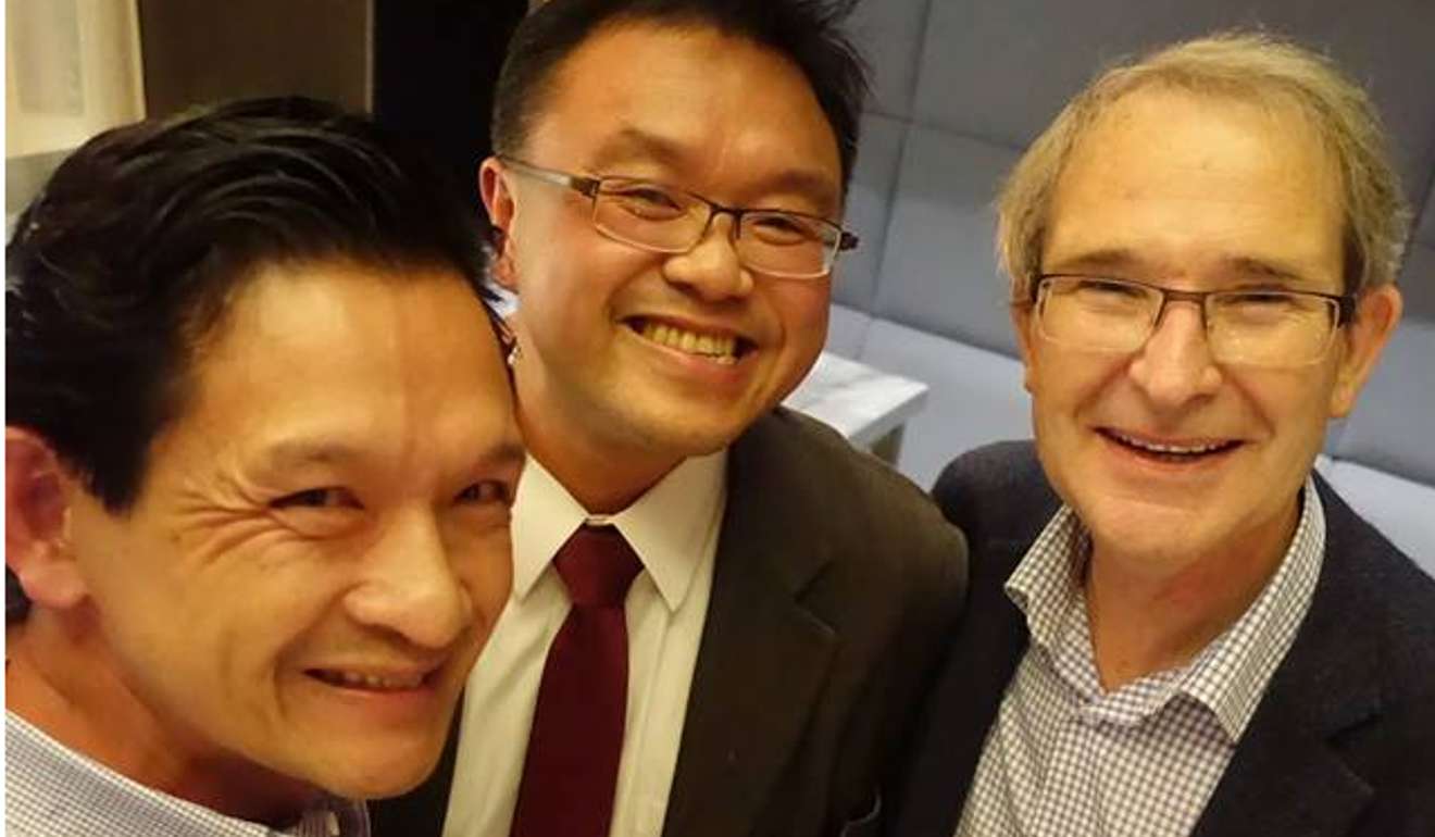 The SCMP's Ian Young (left) with academics Andy Yan and David Ley, after a Vancouver forum on housing unaffordability in 2016. Photo: Ian Young