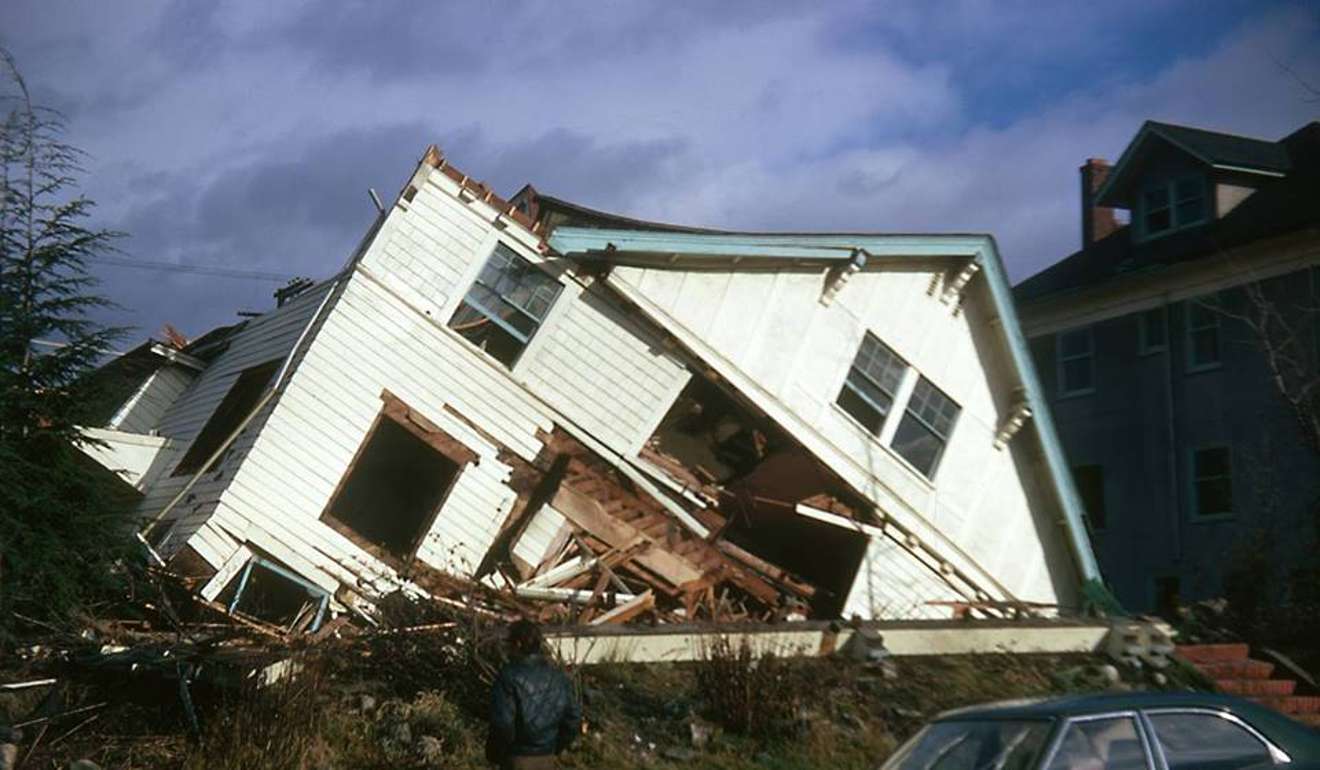 A home is demolished in 1974 on the 2400 block of West 3rd St in Kitsilano. 100 families were evicted from lower-cost rental housing to make way for a high-rise condo project. Photo: David Ley