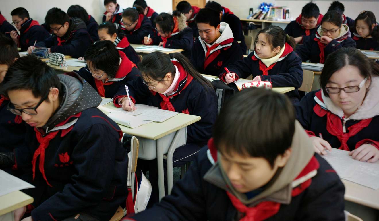 Pupils at the Jingan Education College Affiliated School in Shanghai were among the 500 Shanghai children who outperformed the rest of the world in reading, science and mathematics in an OECD test in 2009. Photo: AFP