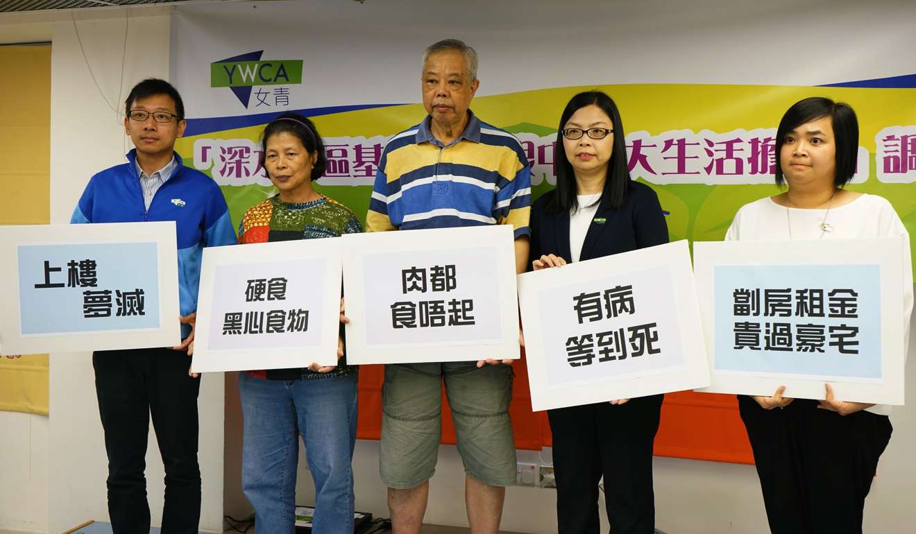 Hong Kong Young Women’s Christian Association staff and Sham Shui Po residents presented their findings on Sunday. Photo: Handout