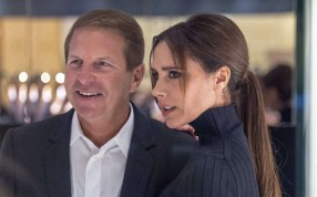 Bruce Rockowitz with Victoria Beckham at the opening of her Hong Kong store in March 2016.