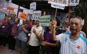 Shek Wu San Tsuen locals have called on the government to either relocate the village or help residents into public or subsidised housing. Photo: Jonathan Wong