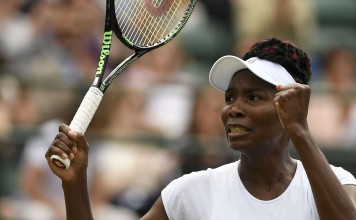 Venus Williams reached the Wimbledon semi-finals for the first time since 2009 by beating Kazakhstan's Yaroslava Shvedova. Photo: Reuters