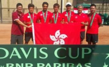 Hong Kong’s Davis Cup team celebrates