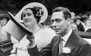 King George VI with his wife, Elizabeth, in London, on June 26, 1938. Picture: AFP
