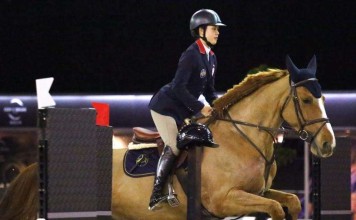 Jacqueline Lai at a practice session ahead of the Longines Masters of Hong Kong 2016 at AsiaWorld-Expo, in February 2016. Picture: Nora Tam