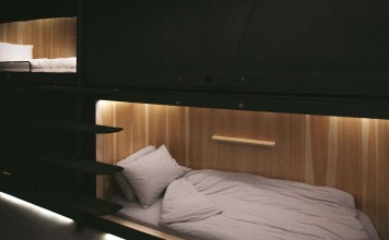 SLPers at the Sleeep capsule hotel, in Sheung Wan.