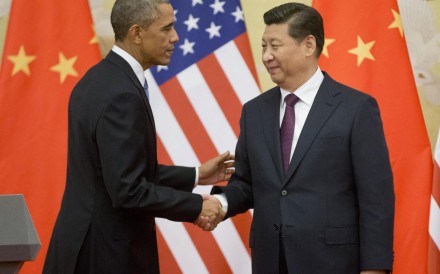 President Xi Jinping meets his US counterpart, Barack Obama, in Beijing. Photos: AP; AFP
