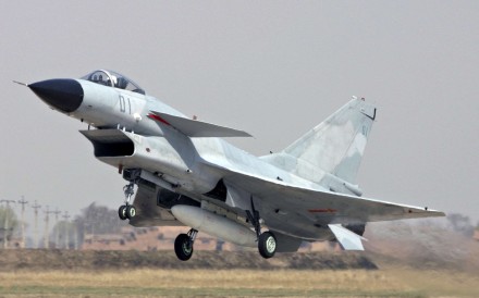 A Chinese J-10 fighter aircraft takes off from an unidentified military base. File photo: Reuters