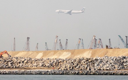 Reclamation works are seen at the construction site of the Hong Kong-Zhuhai-Macau bridge. Photo: Edward Wong