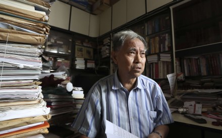 Woo Chih-wai shows receipts of book royalties issued by Causeway Bay Books owner Lee Po and his wife Sophie Choi. Photo: Bruce Yan Woo Chih-wai shows receipts of book royalties issued by Causeway Bay Books owner Lee Po and his wife Sophie Choi. Photo: Bruce Yan