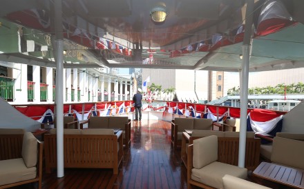 The vessel’s transformation has seen its upper deck revamped with luxurious sofas. Photo: K.Y. Cheng