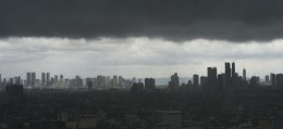 Dark storm clouds over the Manila skyline. Before Singapore, before Hong Kong, Manila was the undisputed centre of commerce in Asia Pacific. Photo: AFP Dark storm clouds over the Manila skyline. Before Singapore, before Hong Kong, Manila was the undisputed centre of commerce in Asia Pacific. Photo: AFP