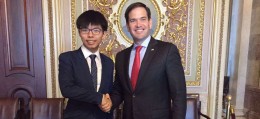 Joshua Wong meets Senator Marco Rubio in Washington. Photo: SCMP Pictures