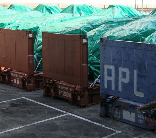 Nine armoured personnel carriers belonging to Singapore are being held at a facility in Tuen Mun after they were discovered by Hong Kong customs on a cargo vessel originating from Taiwan. Photo: David Wong