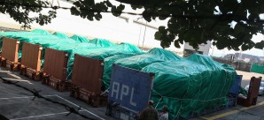 The seizure of the military vehicles on a Singapore-bound cargo ship from Taiwan at the Kwai Chung container terminal. 28NOV16 SCMP/David Wong