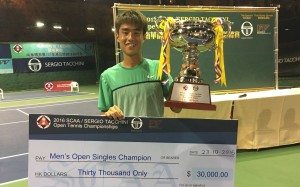 Jack Wong won the SCAA/Sergio Tacchini Open men’s singles title. Photo: SCMP Pictures