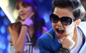 Korean child star Hwang Min-woo, who first appeared in the video for Gangnam Style.