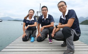 Outward Bound Hong Kong community projects officers (from left) Karen Chan, Tommy Yuen and Mic Chu. Photo: Edmond So