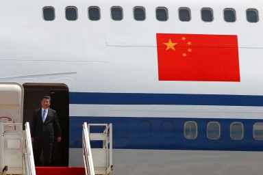 President Xi Jinping arrives in Phnom Penh, Cambodia, on Thursday. Photo: Reuters