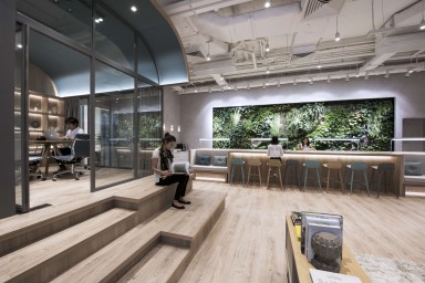 The interior of The Work Project.