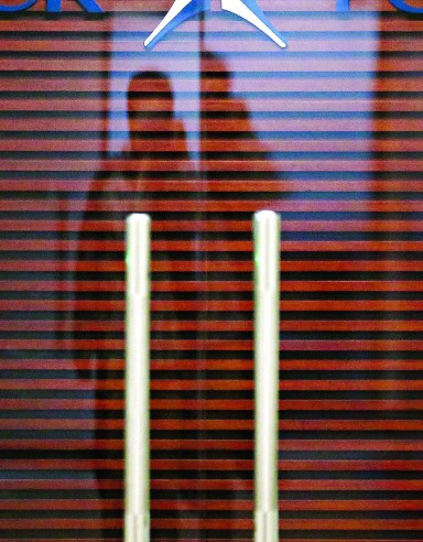 The company logo of Mossack Fonseca is pictured inside the company's office at the financial district of Pudong in Shanghai. Photo: Reuters