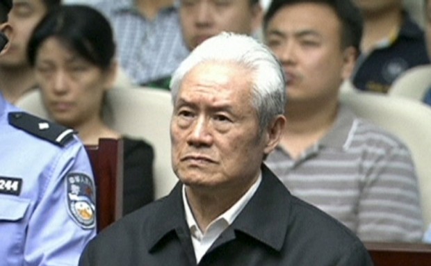 Zhou Yongkang, China's former domestic security chief, attends his sentence hearing in a court in Tianjin, China, in this still image taken from video provided by China Central Television and shot on June 11, 2015. According to CCTV, Zhou was sentenced to life imprisonment on Thursday, deprived of his political rights for life and his personal assets confiscated, for accepting bribes, abusing power and deliberately disclosing state secrets, the Tianjin Municipal No. 1 Intermediate People's Court ruled in its first instance. Zhou pleaded guilty and will not appeal. REUTERS/China Central Television via REUTERS TV ATTENTION EDITORS - CHINA OUT. NO COMMERCIAL OR EDITORIAL SALES IN CHINA. REUTERS IS UNABLE TO INDEPENDENTLY VERIFY THE AUTHENTICITY, CONTENT, LOCATION OR DATE OF THIS IMAGE.THIS IMAGE HAS BEEN SUPPLIED BY A THIRD PARTY. IT IS DISTRIBUTED, EXACTLY AS RECEIVED BY REUTERS, AS A SERVICE TO CLIENTS Zhou Yongkang, China's former domestic security chief, attends his sentence hearing in a court in Tianjin, China, in this still image taken from video provided by China Central Television and shot on June 11, 2015. According to CCTV, Zhou was sentenced to life imprisonment on Thursday, deprived of his political rights for life and his personal assets confiscated, for accepting bribes, abusing power and deliberately disclosing state secrets, the Tianjin Municipal No. 1 Intermediate People's Court ruled in its first instance. Zhou pleaded guilty and will not appeal. REUTERS/China Central Television via REUTERS TV ATTENTION EDITORS - CHINA OUT. NO COMMERCIAL OR EDITORIAL SALES IN CHINA. REUTERS IS UNABLE TO INDEPENDENTLY VERIFY THE AUTHENTICITY, CONTENT, LOCATION OR DATE OF THIS IMAGE.THIS IMAGE HAS BEEN SUPPLIED BY A THIRD PARTY. IT IS DISTRIBUTED, EXACTLY AS RECEIVED BY REUTERS, AS A SERVICE TO CLIENTS