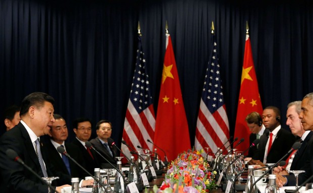 Chinese President Xi Jinping (front left) and US President Barack Obama (front right) stressed the need to strengthen the bilateral relationship. Photo: Reuters