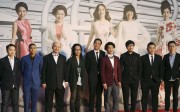 Executive producer Andrew Choi (2nd R) with directors and cast members of movie "Ten Years", winner of the Best Film award at the Hong Kong Film Awards. Photo: Reuters