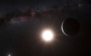 An artist impression of a planet orbiting the star Alpha Centauri B, a member of the triple star system is the closest to Earth. Photo: AFP
