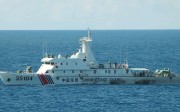 A picture released by the Japan Coast Guard on Saturday shows a China Coast Guard sailing near disputed islands in the East China Sea. Photo: AFP