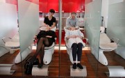 A hair salon in Beijing. In a Pew survey, nine out of 10 people in China describe the economy as being in good shape. Photo: Reuters