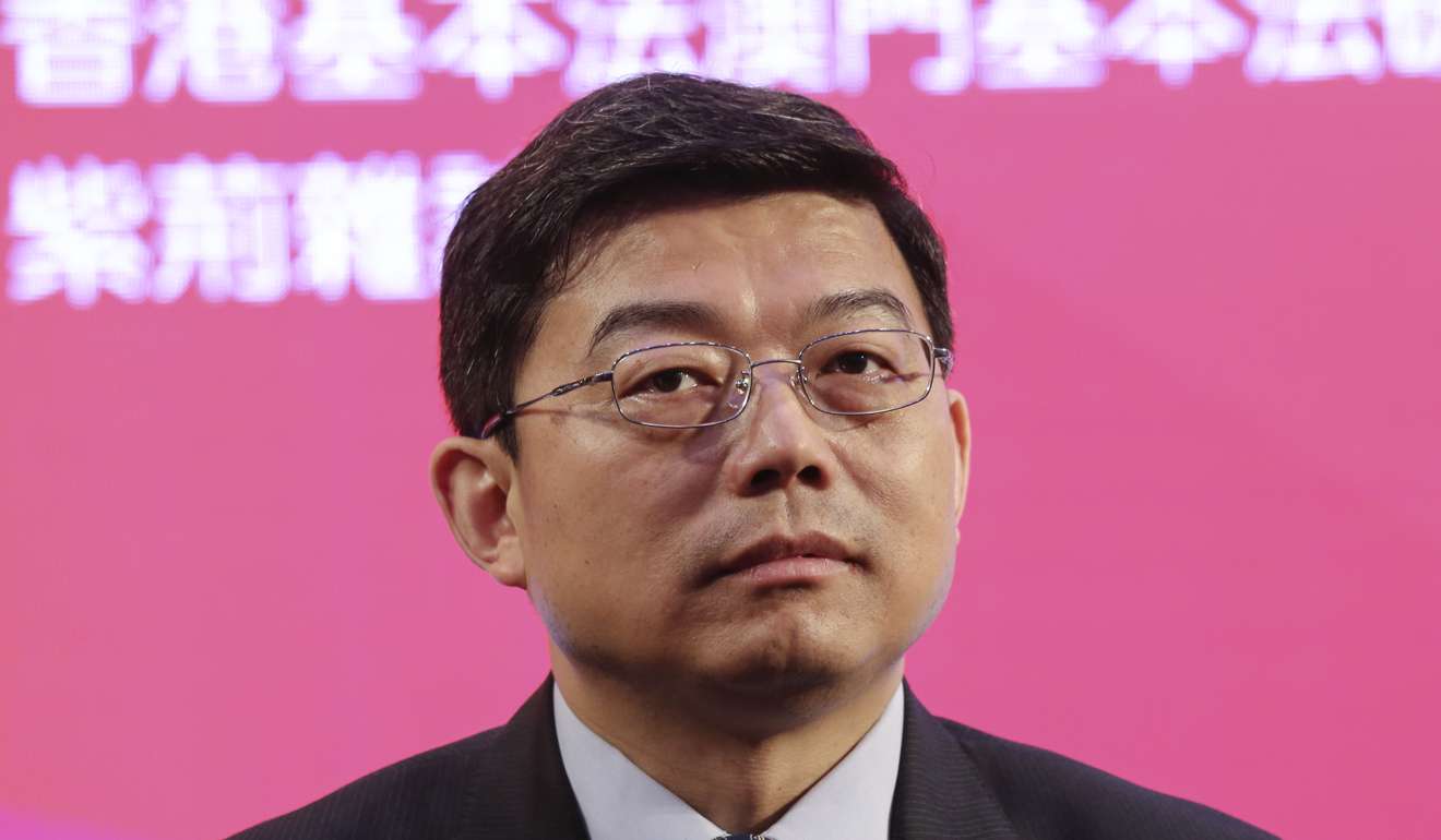 Liaison office legal chief Wang Zhenmin sounds a warning on Hong Kong’s autonomy. Photo: Dickson Lee