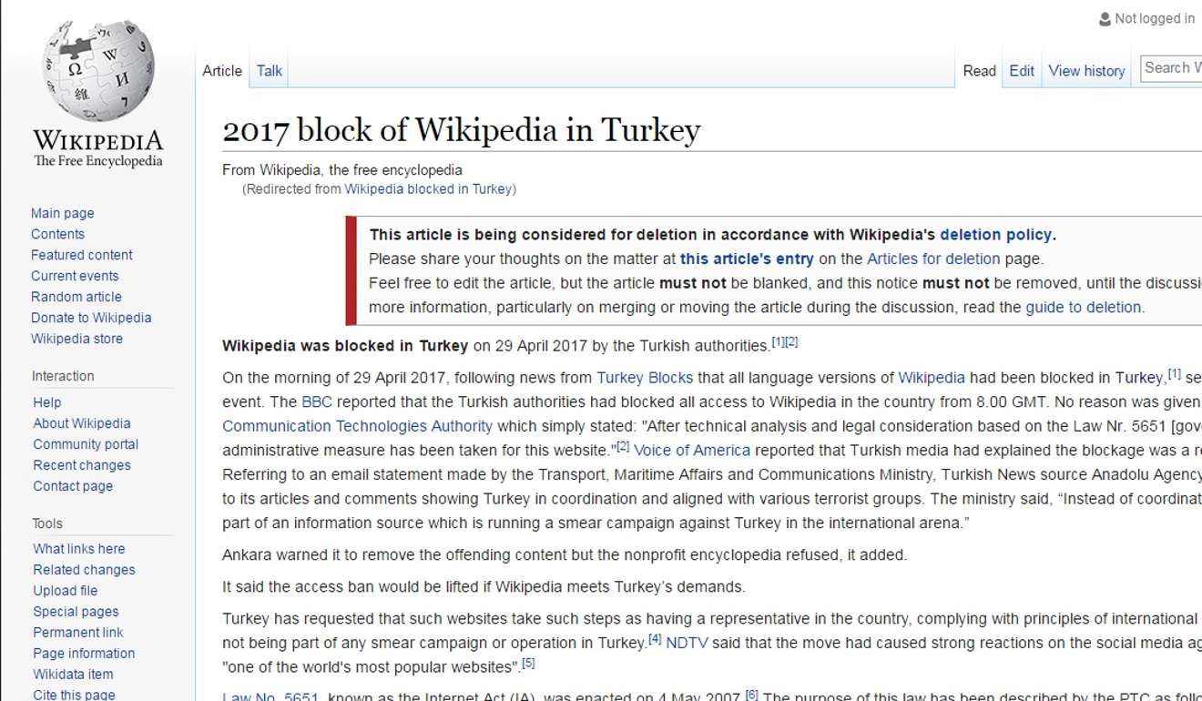 An entry about Turkey blocking Wikipedia was posted within hours. Photo: SCMP